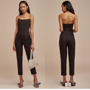 Finders Keepers Naomi Strapless Jumpsuit Black Women’s Sz L/ 8